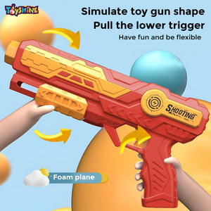 Toyshine 3 in 1 Plane Launcher Toys | Plane, Foam Darts and Foam Ball Shooter | Toy for Kids One-Click Ejection Shooting | Birthday Toy Gift for Boys and Girls