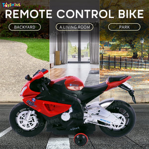 Toyshine 1:20 scale Remote Control Rechargeable 360° Spinning Action Performing Racing Motorbike Toy with Light & Sound Function for Boys Girls 5-12 Years - Red