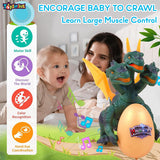 Toyshine DIY Multi-Head Dinosaur Toys for 3+ Year Old, Movable Electric Dinosaur Toys with Lights Roar Sound Swinging Wings Tails Educational Gifts for Kids