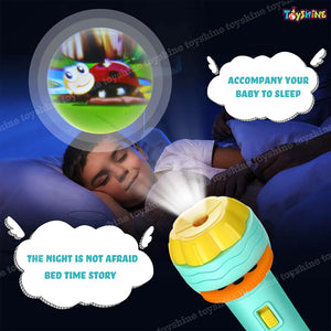 Toyshine 6 Pack Projector Toys for Kids 3 Slids, Projector Flashlight Torch, Kids Projection Light Toy Educational Cartoon Story Torch Projector Bedtime Toy for Kids Best Gift for Kids (24 Patterns)