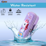 Toyshine 3D EVA Unicorn Pencil Pouch with Password Lock Large Capacity Student Stationery Box for Age 3+ (Purple)