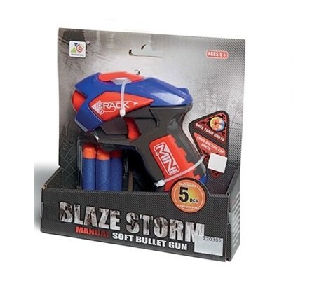 Toyshine Micro Foam Blaster Gun Toy, Safe and Long Range, 5 Bullets