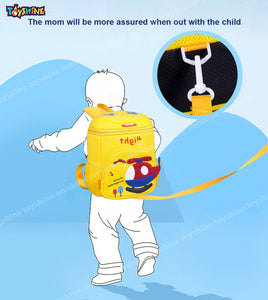 Toyshine 12" Helicopter Design Backpack for Kids Girls Boys Toddler Backpack Preschool Nursery Travel Bag,Mini Size - Yellow