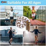 Toyshine Adjustable Length Tangle-Free Segmented Pvc Soft Beaded 2.6M Fitness Jump Rope for Outdoor Fun Activity Exercise kids Fitness - Brown Bear