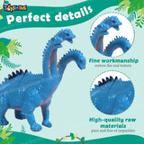 Toyshine Pack of 13 Big Size Soft Wild Animal Dinosaur Rubber Play Toy for Kids Baby 3 4 5 6 7 Year Old, Non Toxic