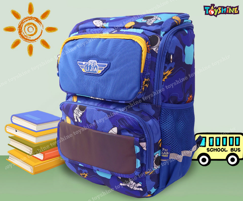 Toyshine Astronaut High School College Backpacks for Teen Girls Boys Lightweight Bag-Blue
