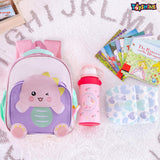 Toyshine 11" Cute Dino Theme Kindergarten Backpack for Kids Girls Boys Toddler Backpack Preschool Nursery Travel Bag Picnic Bag, Mini Size - Purple