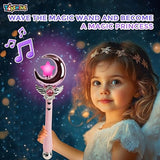 Toyshine Princess Fairy Magic Wand Moon Styling Stick Flashing Toy with Music and Light for Kids - C