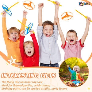 Toyshine Twisty Pull String Flying Saucer Fly and Catch Helicopter Toy Flies Upto 50 ft Outdoor and Indoor Play for Age 3+