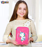 Toyshine Unicorn Hardtop Pencil Case with Compartments or Large Capacity Box