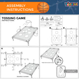 Toyshine 2 in1 Portable Children's Indoor and Outdoor Bean Bag toss Set with 5 Holes for Scoring, 6 pod Bags and 6 Lasso Rings Fun Family Party Games Ideal Gift for Kids 3+