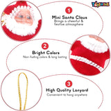Toyshine 6 Pc Cute Mini Santa Claus Christmas Tree Hanging Decorations Xmas Tree Ornaments Santa Claus Toy Doll for Kids & Christmas Decor