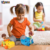 Toyshine Pack of 2 Push and Go Girl and Boy Play Set Friction Powered Toys for Kids 2 3 4 5 Years Old