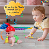 Toyshine Battery Powered Cute Adorable Crawling Baby with Dazzling Lights and Dynamic Sound Musical Interactive Toy for Babies & Kids