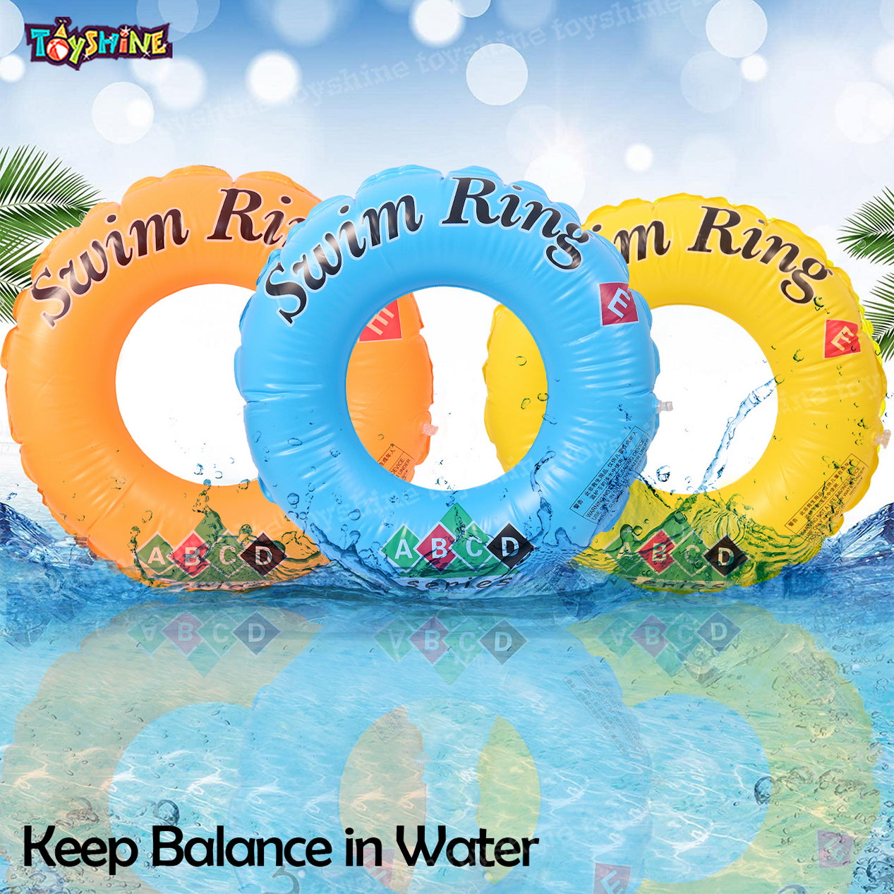 Toyshine 50cm Swim Pool Rings, Baby Pool, Swimming Rings for Kids, Inf