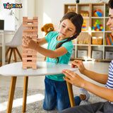 Toyshine Wooden Combo | 54 Building Blocks and Fast Sling Puck Board Game