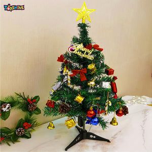 Toyshine Christmas Party Decoration 1 Ft Tall Christmas Tree with 12 Pcs Decoration Items and 10 Christmas Hats X Mas DecorationToy for Kids