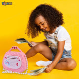 Toyshine Messenger Bag Style Piggy Bank ATM for Kids with Password Operation | Money Saving Box Birthday Gift for Boys Girls-Pink