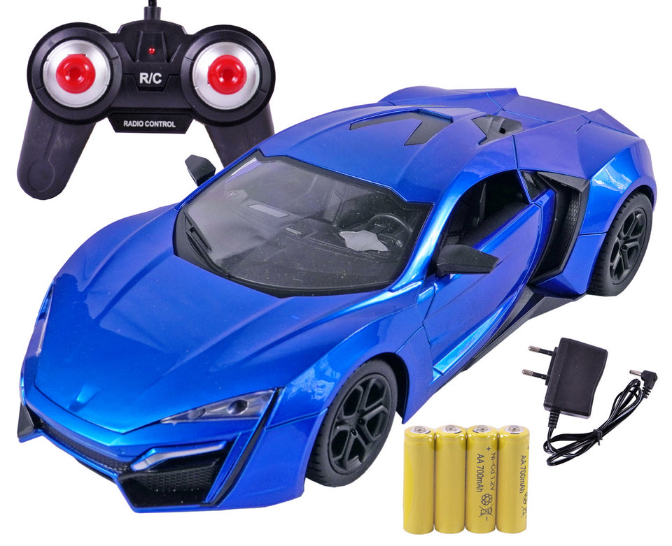 Toyshine 1:16 Scale Battery Operated Rechargeable High Speed All Terrain Racing Car Fun & Exciting Vehicle in Realistic Design for Kids- Blue