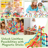 Toyshine 36 Pc Magnetic Bar Blocks Sticks Building Block Constructing & Creative Learning Educational Toy Stem Kit for 3+ Yrs Kids