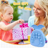 Toyshine Mermaid Shape silicone Purse for Girls Stylish Cross Body Bag with Adjustable Strap with Compact Mirror, Comb and Keychain Included - Blue