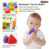 Toyshine Shape Sorter Baby Toys, Montessori Toys for 1 Year Old Boys Girls, Activity Cube Sensory Bin for Babies Toddlers 6 12 18 Months, Birthday Gifts- Small