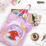 Toyshine Pack of 2 Fun Shopping Bag for Kids, Suitable for Tuition, Lunchbag, Fancy, Picnic, Party Bags Girls Boys Cute Toddler Travel Bag - M6