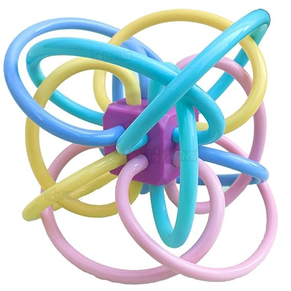 Toyshine Baby Activity Easy-Grasp BPA-Free Infant Teether Cum Rattle Toy  Shaker Ball for Babies Boys Girls Toddler Gift- Multicolor