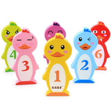 Toyshine Wooden Bowling Game 6 Wooden Duck Animal Pins with 1 Bowling Ball - Classic Indoor & Outdoor Family Fun Pin Playset - Early Learning Toys for Kids