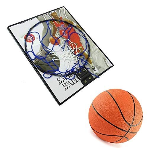 Toyshine Indoor Door and Wall Mountable Basketball Hoop Set with 7 No Basketball, Mix Color (SSTP)