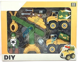 Toyshine DIY Military Vehicle & Building Construction Assembling Toy Hands-on Ability Playset with Screwdriver for Kids Ages 3+