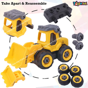 Toyshine Take Apart Toys 4 Pack - DIY Construction Engineering Car Toy, Kids STEM Sand Toys for Toddlers Age 3-5, Building Sandbox Toys Truck, Birthday Gifts for Boys 2 3 4 5 6 Year Old