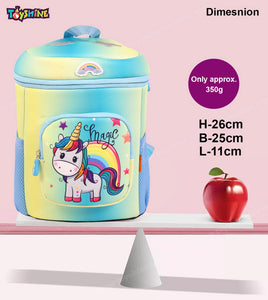 Toyshine 12" Unicorn Backpack for Kids Girls Boys Cute Toddler Backpack Preschool Nursery Travel Bag - BlueMulti