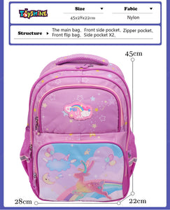 Toyshine Purple Deer 16 Inches School College Backpacks for Teen Girls Lightweight Bag- Purple