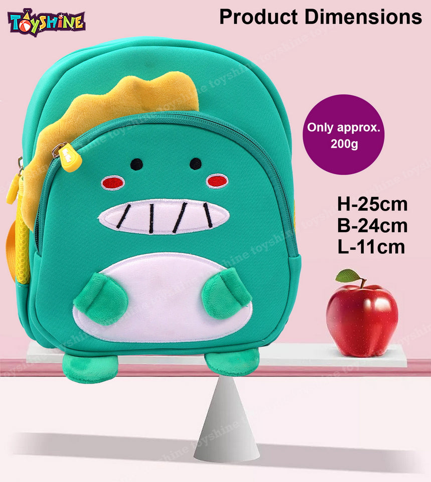 Toyshine My Dear Dino Backpacks for Kids Girls Boys Cute Dinosaurs Dino Toddler Backpack Preschool Nursery Travel Bag - Mini Size - Green