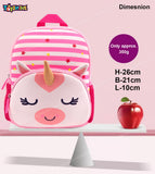 Toyshine 12" Cute Unicorn Face Backpack for Kids Girls Boys Toddler Backpack Preschool Nursery Travel Bag, Mini Size - Pink