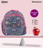 Toyshine 12" Cute Vehicle Theme Kindergarten Backpack for Kids Girls Boys Toddler Backpack Preschool Nursery Travel Bag Picnic Bag,Mini Size