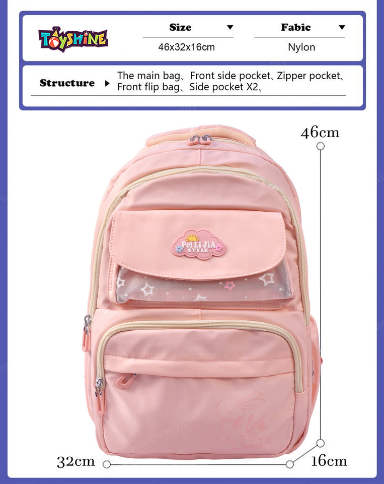 Toyshine Little Sweet School College Backpacks for Teen Girls Lightweight Bag- Pink