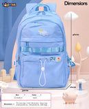 Toyshine Cute Bunny High School Backpacks for Teen Girls Boys, Lightweight Bags for Kids - Blue