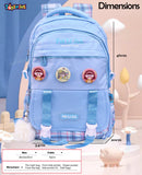 Toyshine High School Backpacks for Teen Girls Boys with 3 Cute Badges, Lightweight Bags for kids - Blue