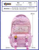 Toyshine Happiness High School College Backpacks for Teen Girls Boys Lightweight Bag-Pink