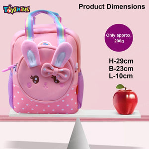 Toyshine Cute Bow Rabbit Backpacks for Kids Girls Boys Cute Toddler Backpack Preschool Nursery Travel Bag - Pink