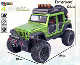 Toyshine 1:24 4WD Off Road Die Cast, Opening Doors, Vehicle Toy Car, Music and Lights - Green