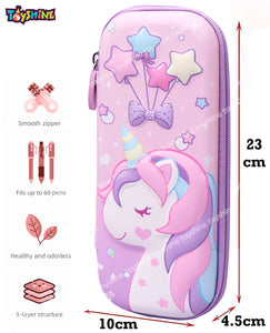 Toyshine Super Glaze Unicorn Hardtop Pencil Case with Compartments - K