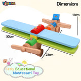 Toyshine Wooden Aeroplan Stacker Toy for Kids, Sorting & Stacking Toys, Educational Puzzle Blocks, Birthday Gift for Boy Girl Age 3+ Multicolor