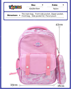 Toyshine Cute School College Backpacks for Teen Girls Lightweight Bag- Pink