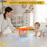 Toyshine Hand Beat Musical Fish Aquarium Drum Toy Rechargeable with Rotating Dynamic Lamplight Fun Educational Toy for Baby Toddlers