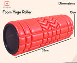 Spanker Foam Yoga Roller for Physical Therapy Exercise, Body Foam Roller, Deep Tissue Massager, Red