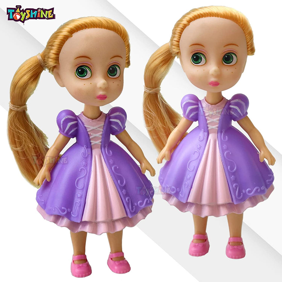 Toyshine Boss Lady Miniature Doll with Make Up Accessory Hair Brush, Mirror & Hair Clip, and Bag - Multi-Color