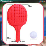 Toyshine Junior Portable Easy to Carry Lite Weight Plastic TT Racket Set Includes 2 Racquets and 2 Balls Tennis Toy Indoor & Outdoor Sports Equipment for Kids Birthday Gift - Multi